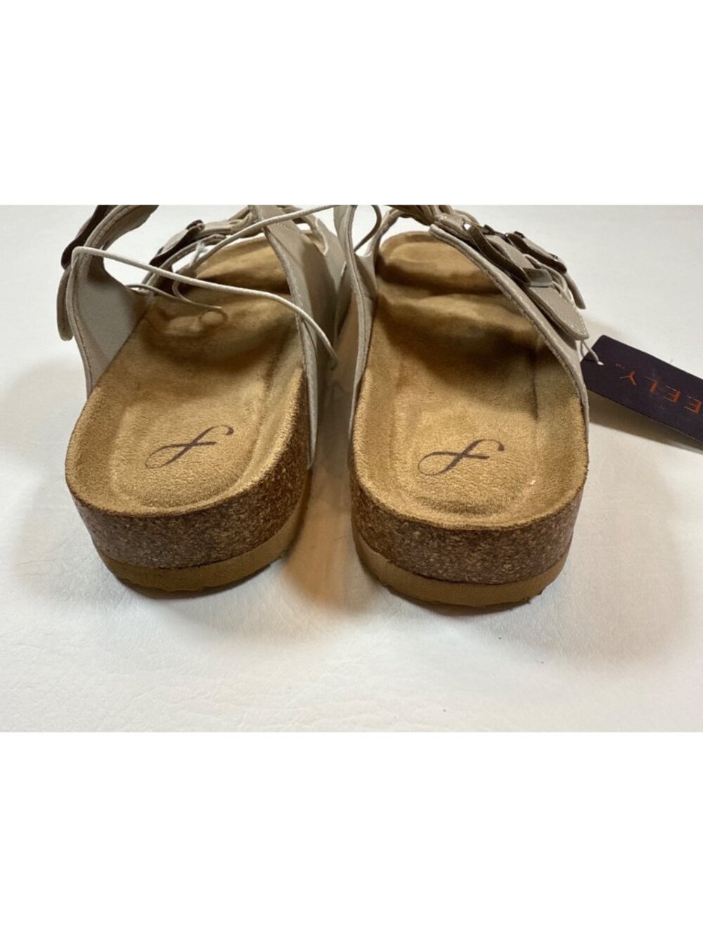 NWT Freely Womens Sandals Adjustable Buckles Woven Straps Beige Size 7 - Picture 5 of 6